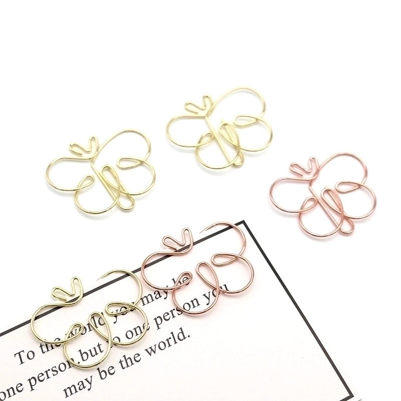 1 Piece Solid Color Class Learning School Metal Pastoral Paper Clip