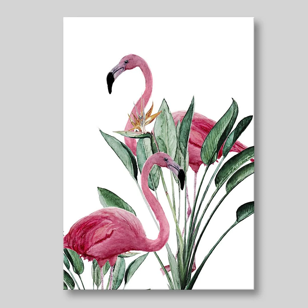 Nordic Living Room Decoration Canvas Painting Flamingos Hotel House Decoration Hanging Painting Posters and Prints Animal Print