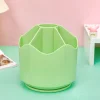 Functional 6 Grids Pens Stationery Spinning Organizer Large Capacity Student Table Storage Rotating Pencils Container
