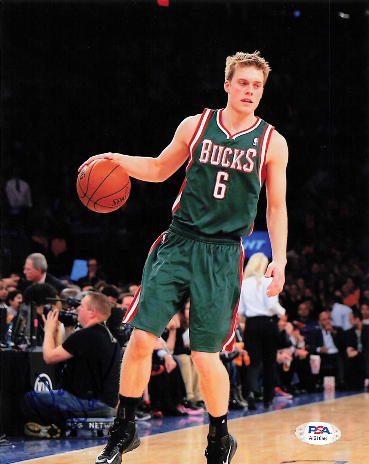 NATE WOLTERS signed 8x10 Photo Poster painting PSA/DNA Milwaukee Bucks Autographed