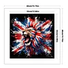 Independence Day Patriotic Lion Full 11CT 3 Strands DIY Stamped Cross Stitch Kit for Beginners Adults Home Wall Decor Cross Stitch Art and Crafts Kits 40x40cm