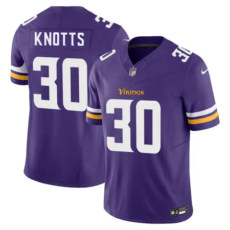 Men's Minnesota Vikings #30 Shaleak Knotts Purple 2026 Draft Vapor F.U.S.E. Limited Stitched Jersey