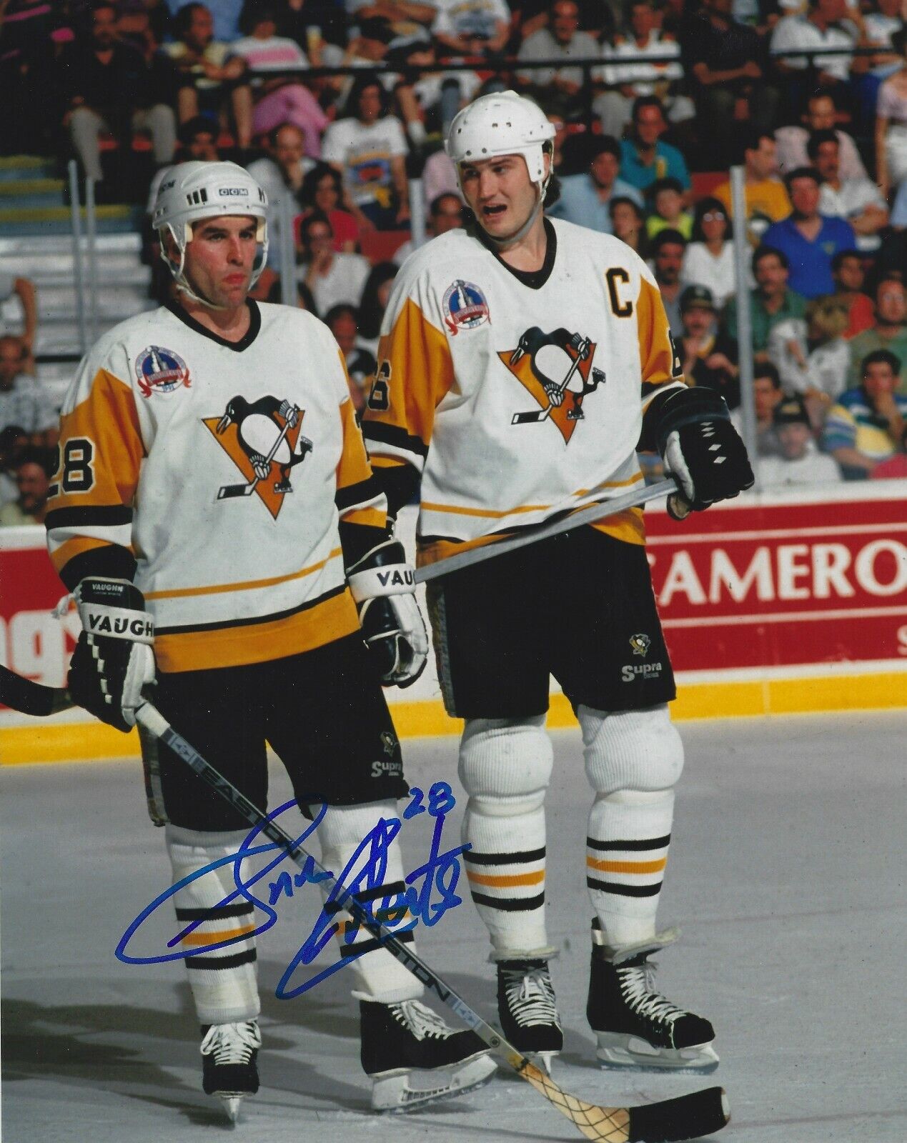 Signed 8x10 GORDIE ROBERTS Pittsburgh Penguins Photo Poster painting - COA