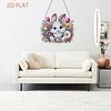 Easter 2D Flat DIY Hanging Diamond Art Ornament Home Window Pendant (Bunny)