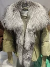 2023 Large Real Silver Fox Fur Collar with Knit Sleeve  Winter Women Coat White Duck Down Jacket Super Fashion Outerwear Luxury