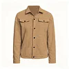 💥 2025 Hot Sale! Homme Men's Casual Solid Color Button-Up Long Sleeve Western Jacket, Brown Jacket, Fall Winter
