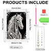 Kit de peinture en perles maison pour cheval blanc pour d&eacute;coration murale 30x40cm sans cadre