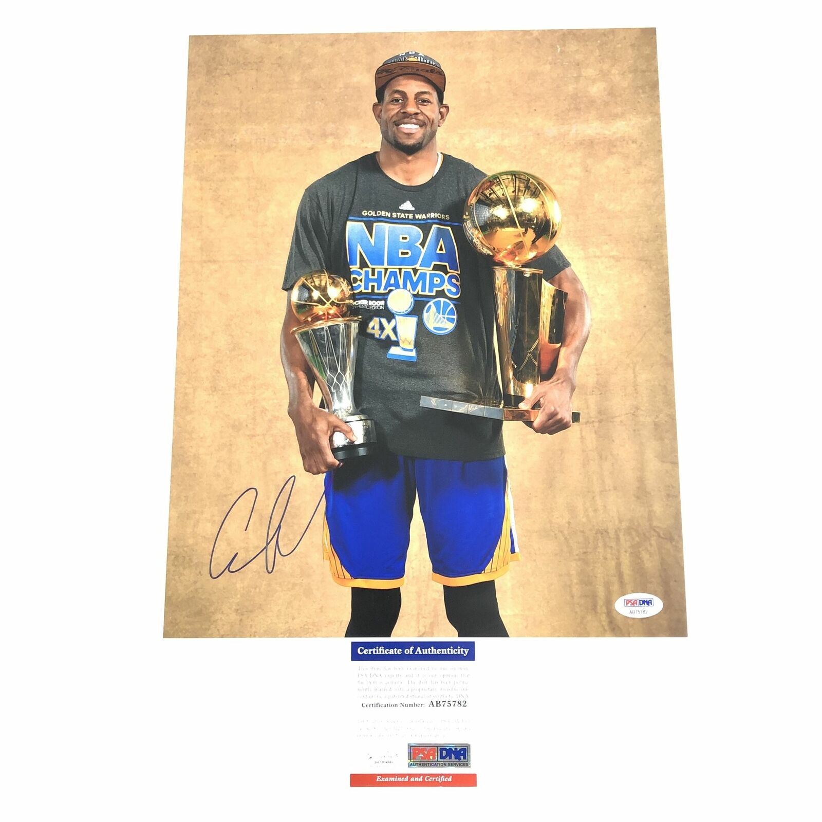 Andre Iguodala signed 11x14 Photo Poster painting PSA/DNA Golden State Warriors Autographed