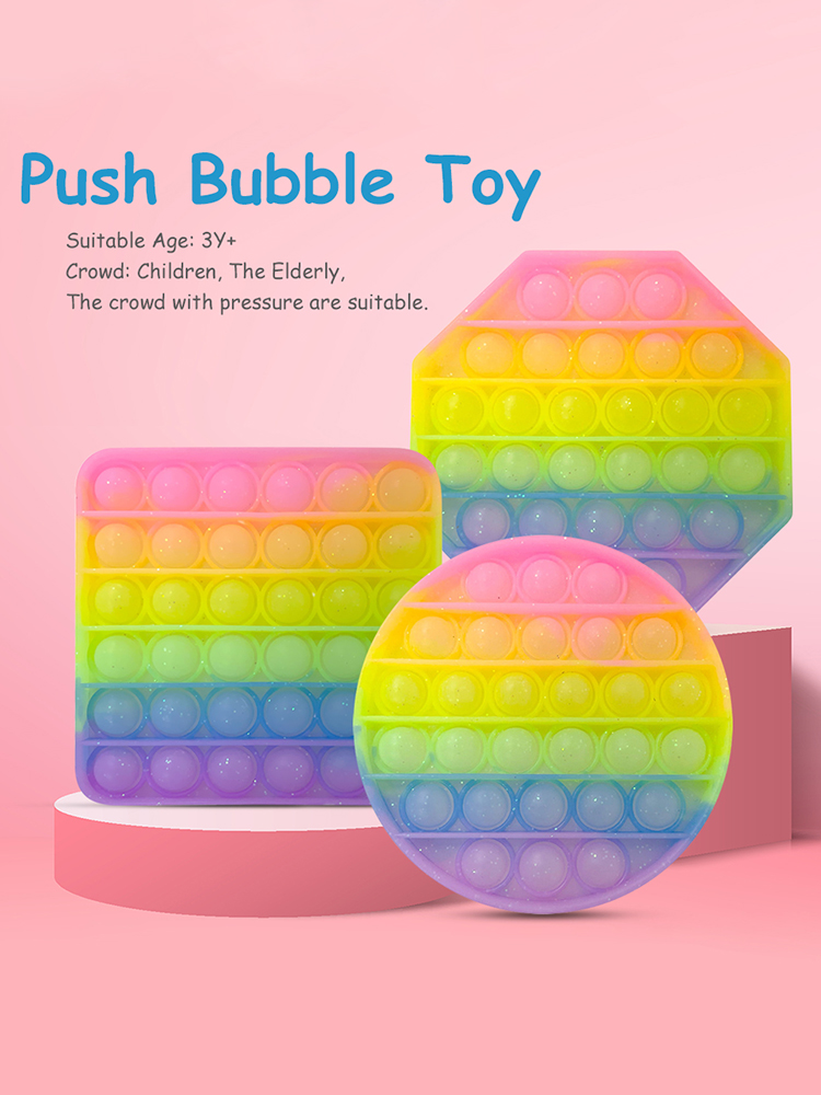 

Glitter Candy Colors Push Bubble Sensory Autism Children Anti Stress Toy, 501 Original