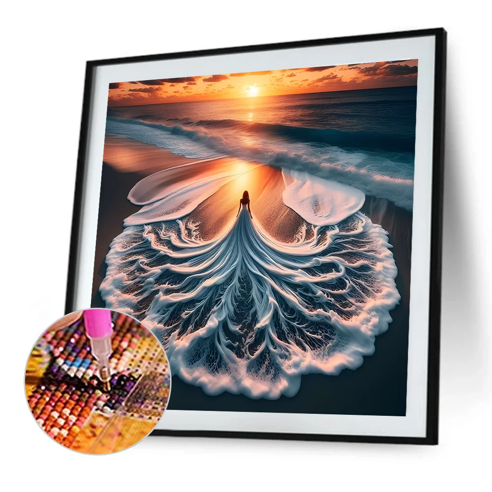 Diamond Painting - Full Round Drill - Gorgeous Skirt Beauty(Canvas|40*40cm)