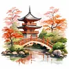 Pavilions-11CT Stamped Cross Stitch 40*40cm/15.75*15.75in tapestrymarket