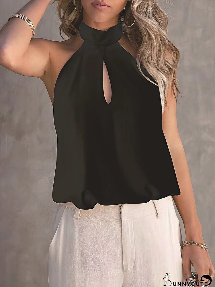 Halter Neck Strap Lace Up Sexy T-Shirt