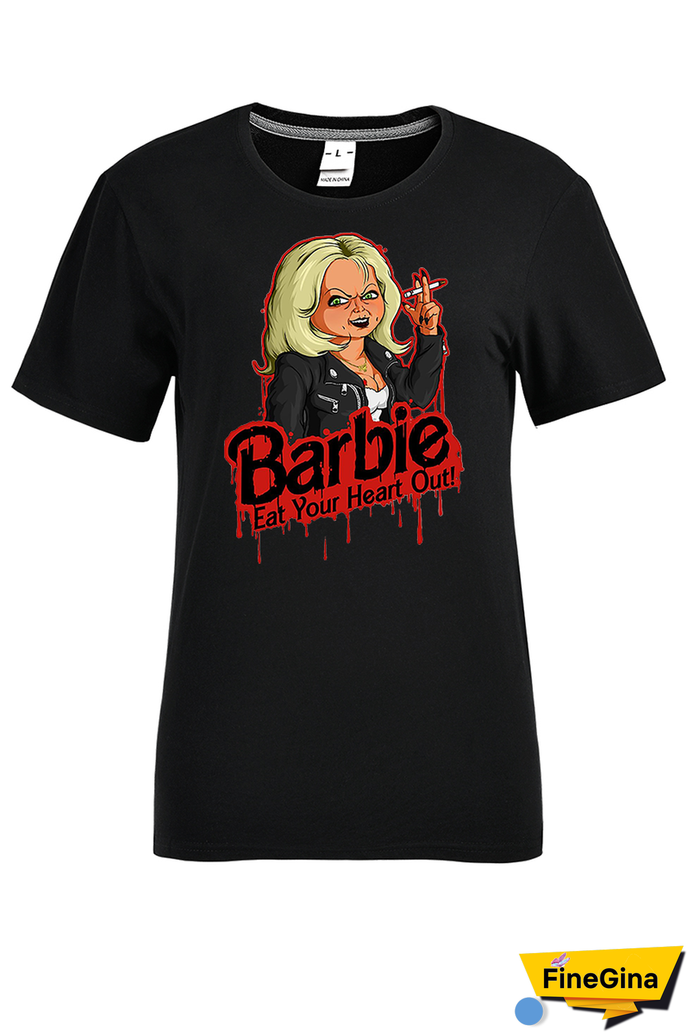 White Casual Street Print Patchwork O Neck T-Shirts