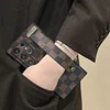 Fits S24/S23 leather plaid phone case