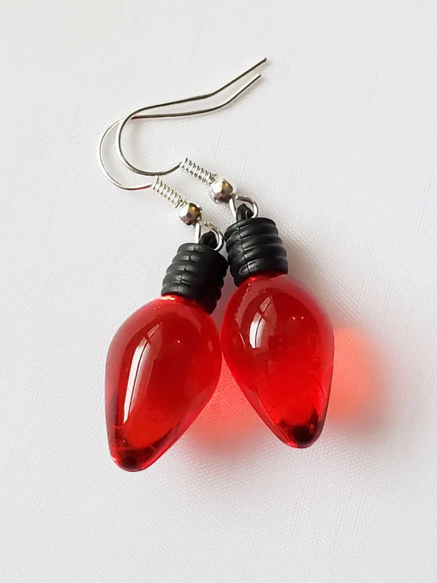 Christmas Lights Dangly Earrings