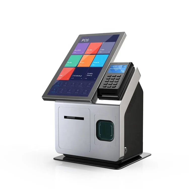 Commercial 15.6 Inch HD RFID Touch Screen Desktop Tablet RFID All-In-One Cashier RFID Self Checkout Kiosk POS