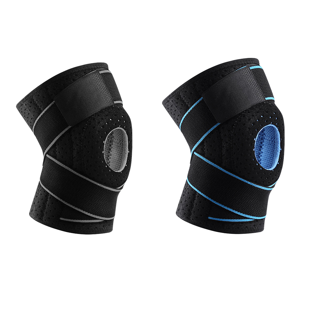 

Sports Knee Support Brace Fitness Running Cycling Compression Knee Pads, Black blue, 501 Original