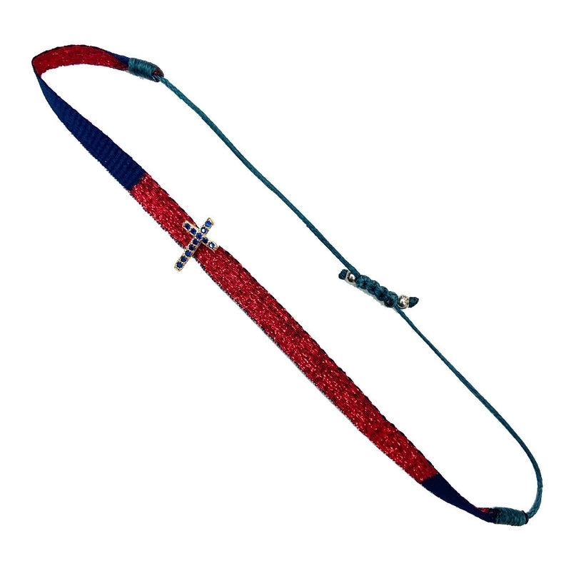 1 Piece Fashion Letter Devil’s Eye Copper Knitting Inlay Zircon Bracelets