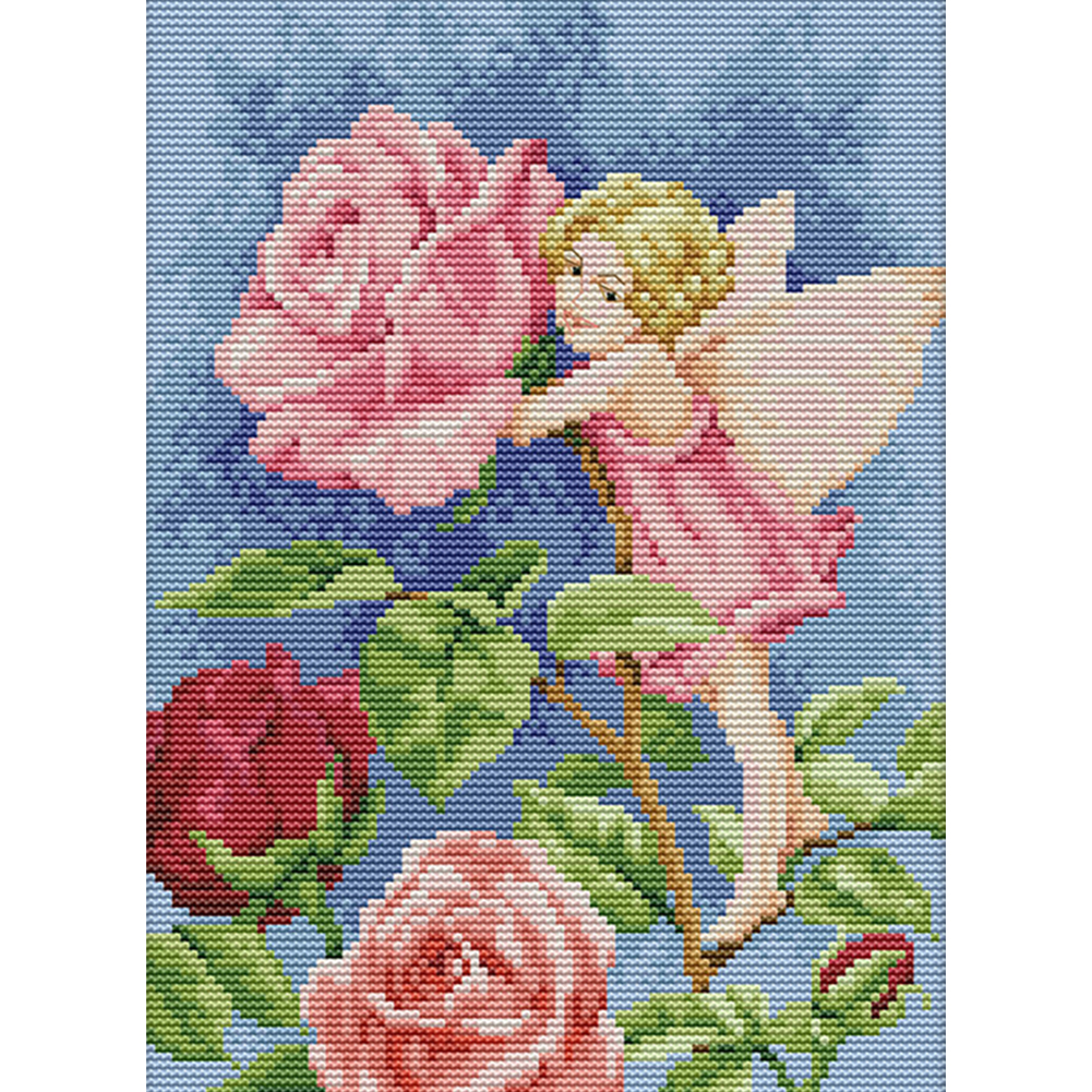 

Flower Fairy - 14CT Stamped Cross Stitch - 22*31CM, 501 Original