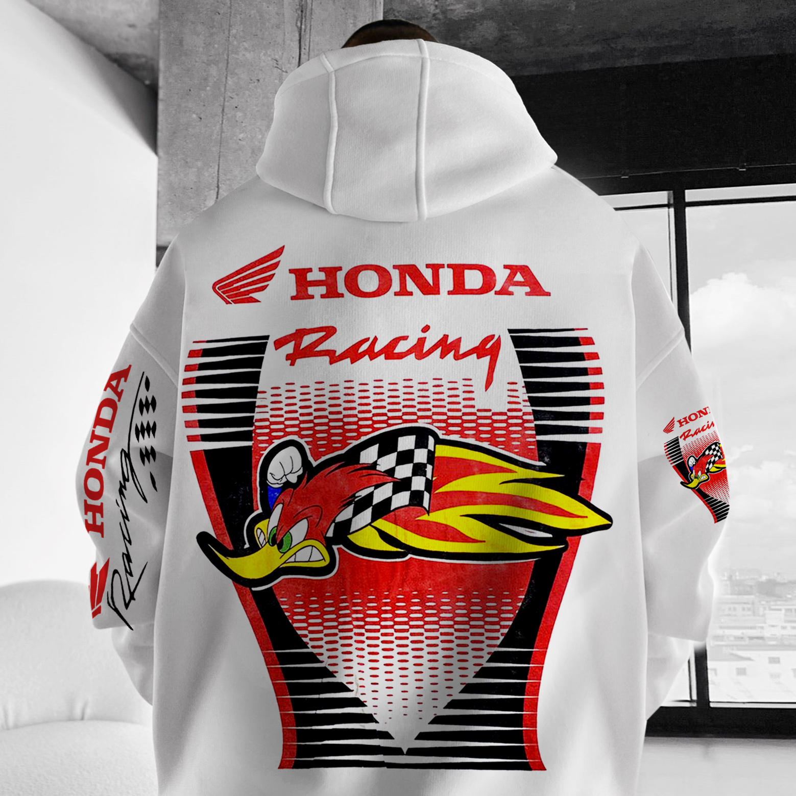 Hivenmax Racing Graphic Print Oversize Hoodie 29.63