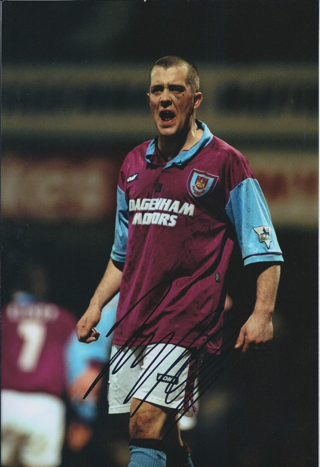 Julian DICKS Signed Autograph 12x8 Photo Poster painting AFTAL COA West Ham CAPTAIN