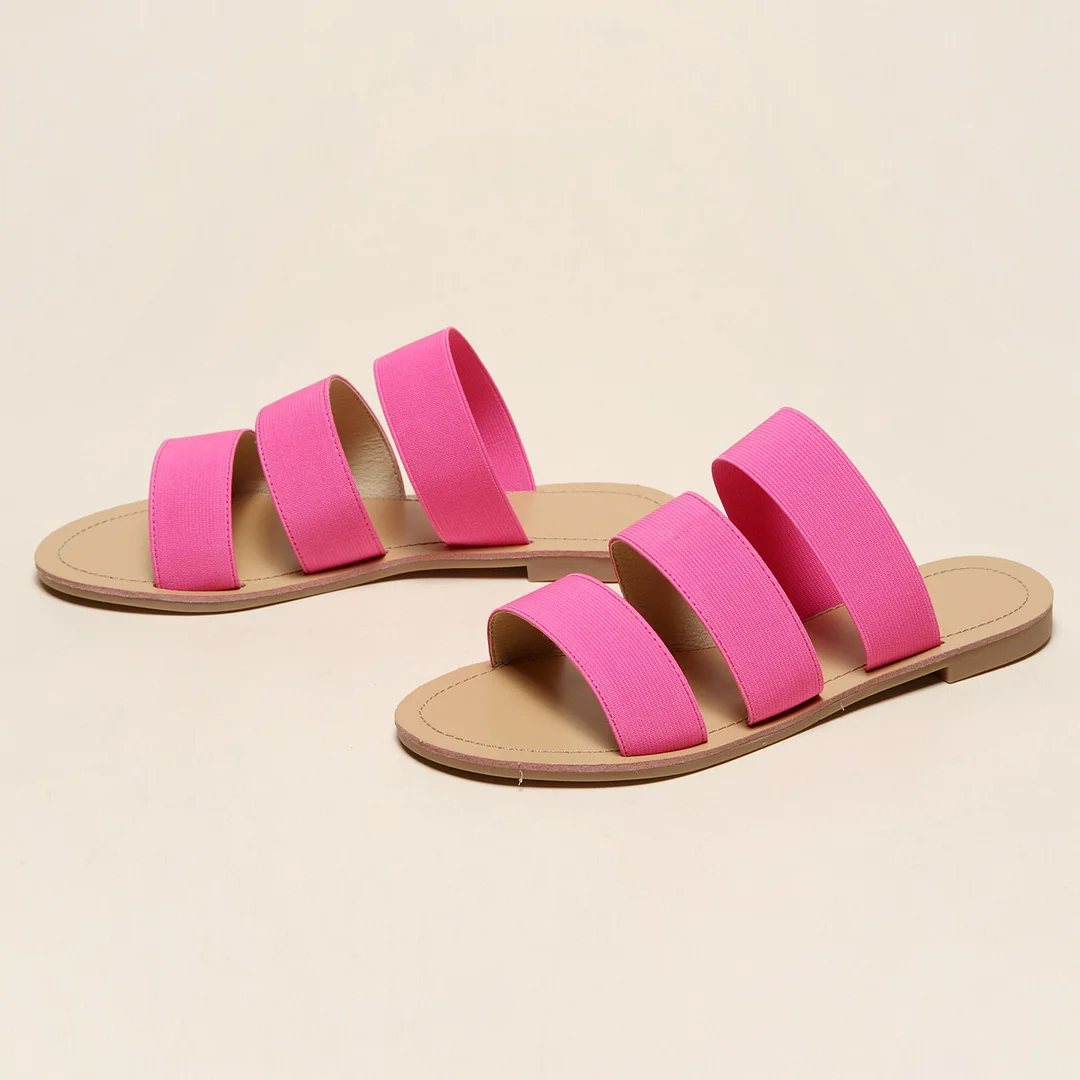 Letclo™ 2021 Summer Fashion Simple Style Denim Flat Outdoor Slippers letclo Letclo