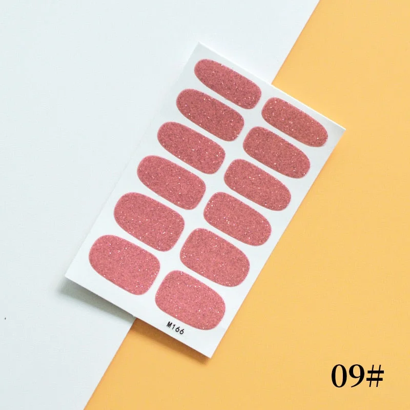 New Designs Full Cover Nail Stickers Fashion Flowers Nail Sticker Set Self Adhesive Manicure Decoracion Nail Strips-Nail Inspo