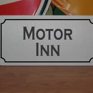 Motor Inn Metal Sign