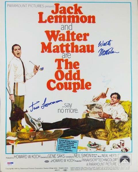 REPRINT - THE ODD COUPLE Jack Lemmon - Walter Matthau Signed 8 x 10 Photo Poster painting RP