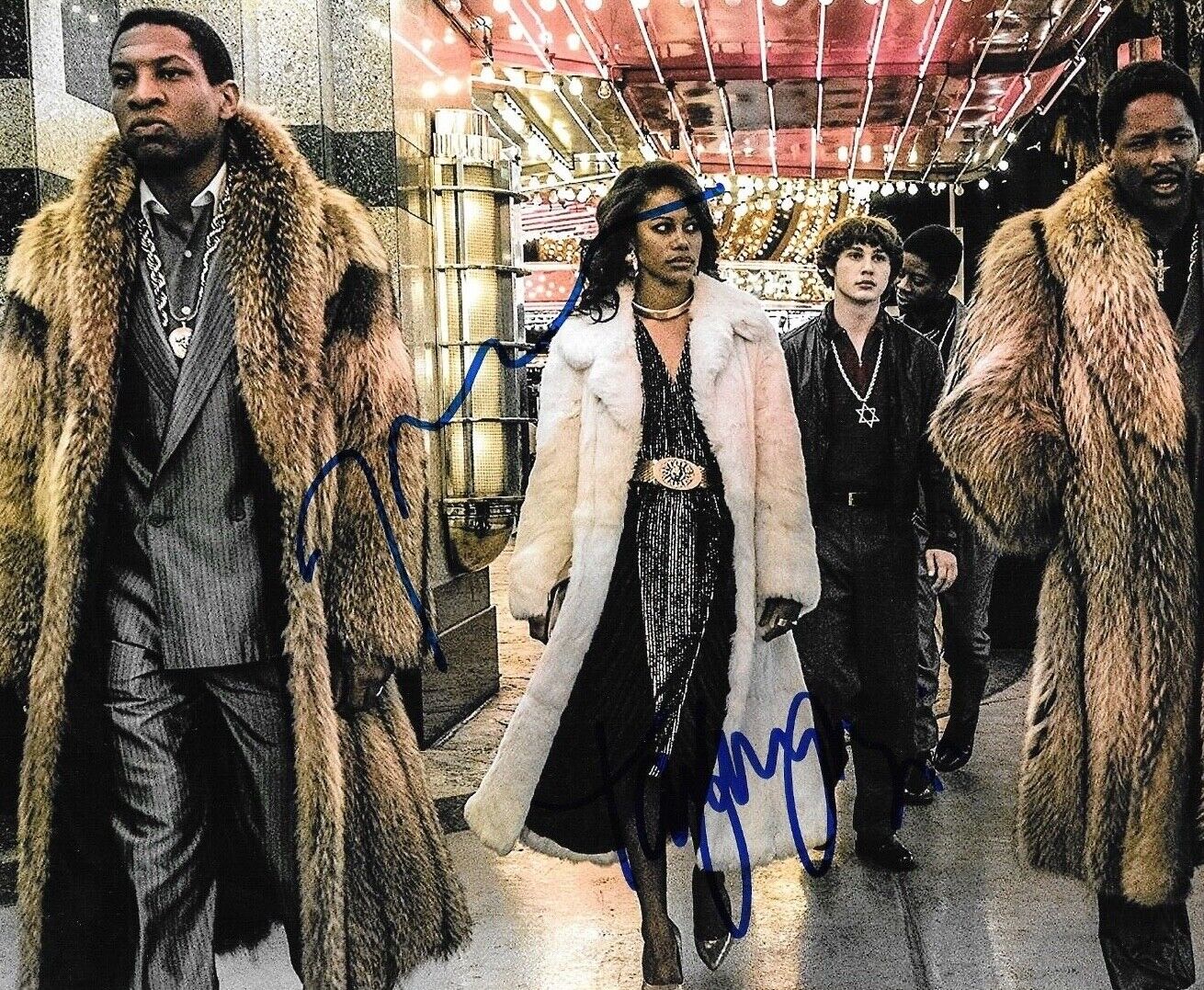 * TAYLOUR PAIGE & JONATHAN MAJORS * signed 8x10 Photo Poster painting * WHITE BOY RICK * COA * 1