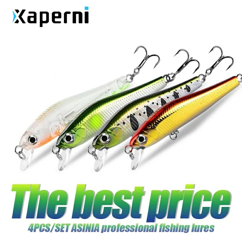 ASINIA Best price 4pcs each set 56mm 3.9g new arrival professional quality magnet weight fishing lures minnow crank Artificial