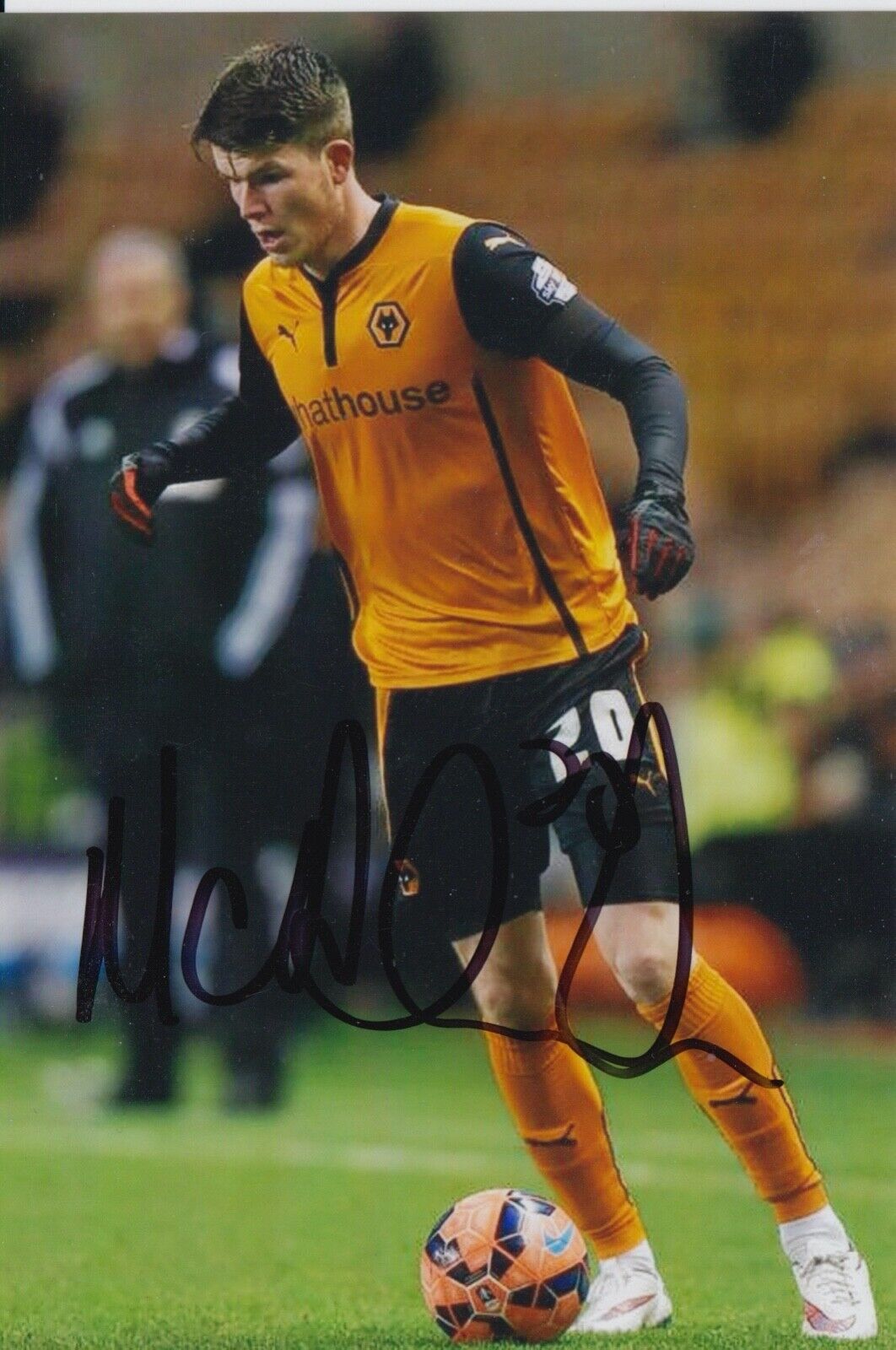 LIAM MCALINDEN HAND SIGNED 6X4 Photo Poster painting - FOOTBALL AUTOGRAPH - WOLVES.