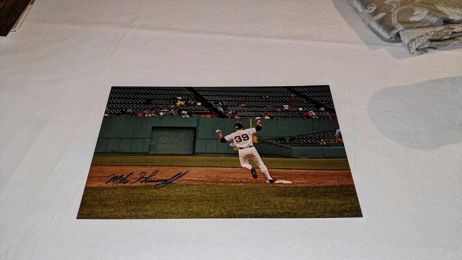 Mike Greenwell Boston Red Sox Signed 8x12 Personal Photo Poster painting W/Our COA READ B