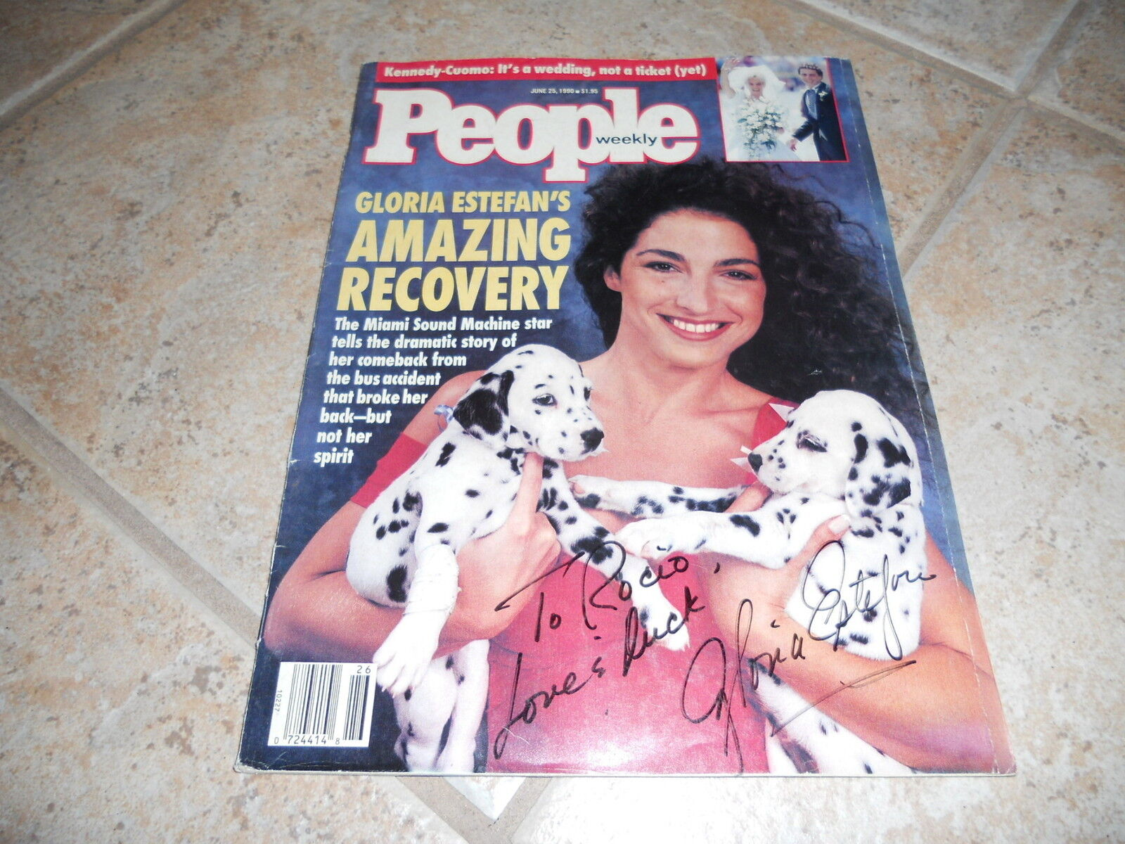 Gloria Estefan People Magazine Signed Cover Photo Poster painting Music Guaranteed