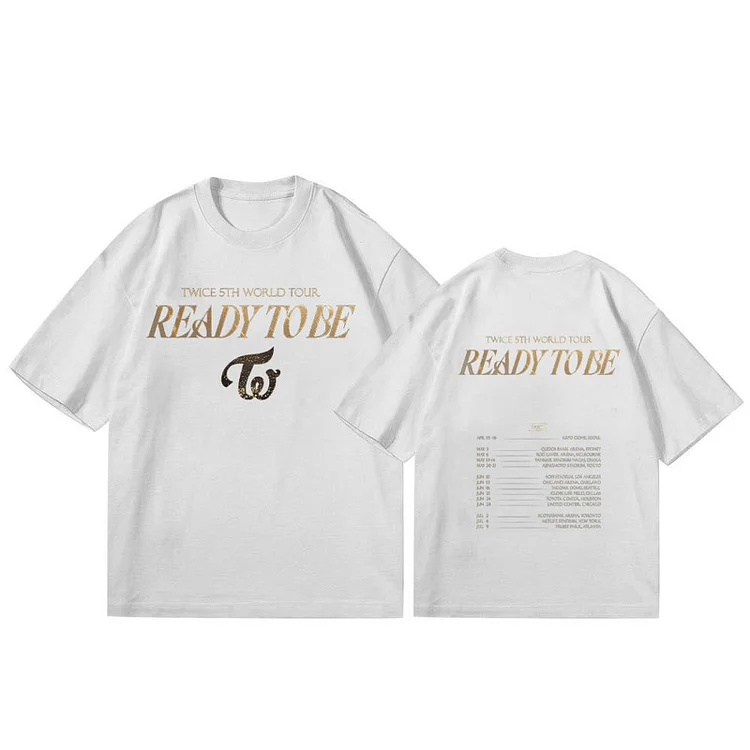 TWICE 5th World Tour READY TO BE Schedule T-shirt