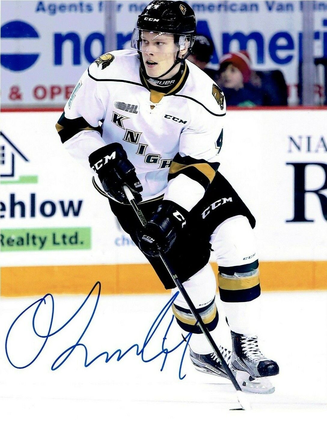 OLLI JUOLEVI autographed SIGNED LONDON KNIGHTS 8X10 Photo Poster painting VANCOUVER CANUCKS