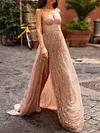 Bandeau Split-Side Condole Belt Maxi Dresses