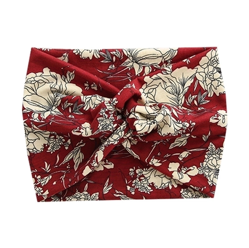 Retro Classic Style Plaid Flower Leopard Polyester Hair Band