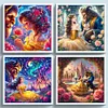 (Multi-Style) Beauty And The Beast-14CT Stamped Cross Stitch 50*50cm/19.69*19.69in