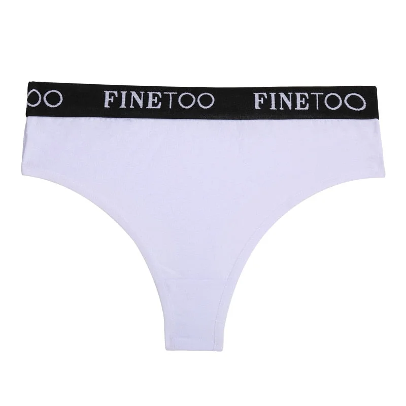 FINETOO Women Cotton G-string Sexy Panties Intimates Underwear T-Back Thong Girls Underpant Female Pantys M-2XL Femme Lingerie