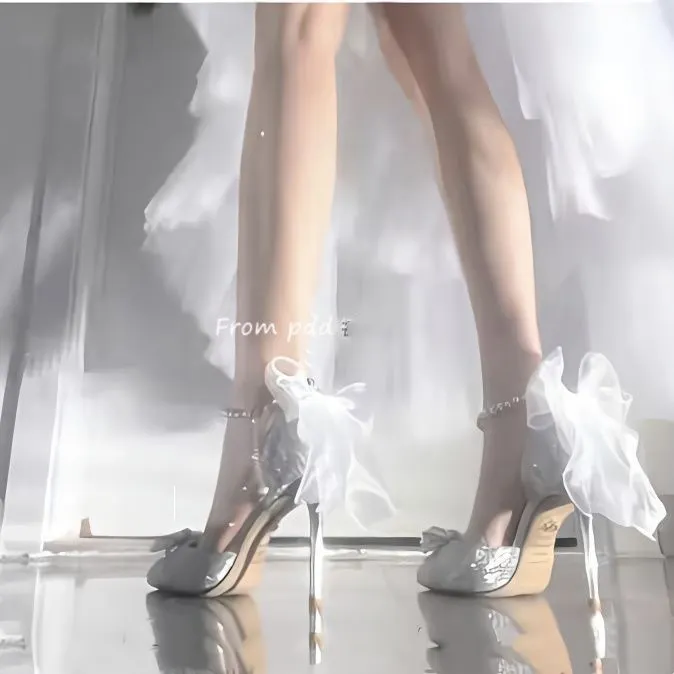 Breakj Breakj Gift 18-Year-Old High Heels Female Students Heel Crystal Shoes Temperament Princess To Send Girlfriend Rite Birthday Gift
