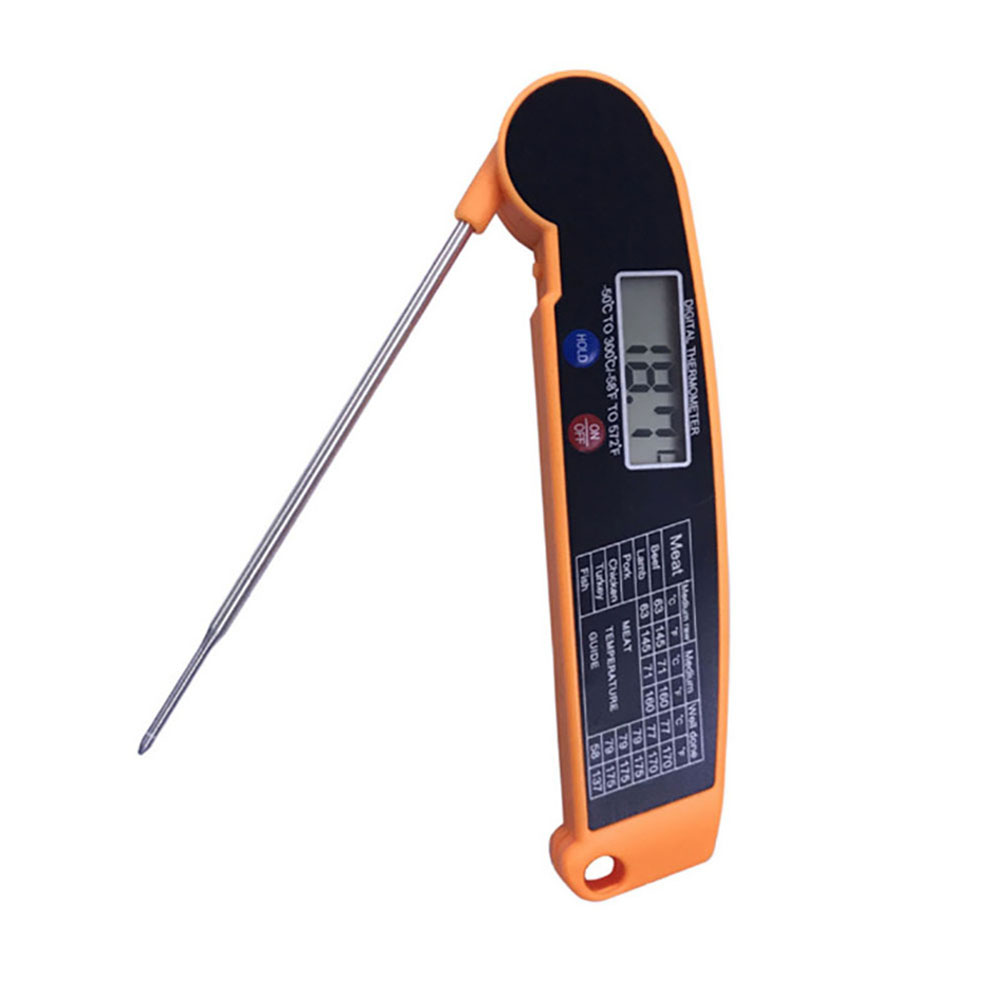 

Foldable Digital Kitchen Food Thermometer for Meat Cooking Probe (Orange), 501 Original