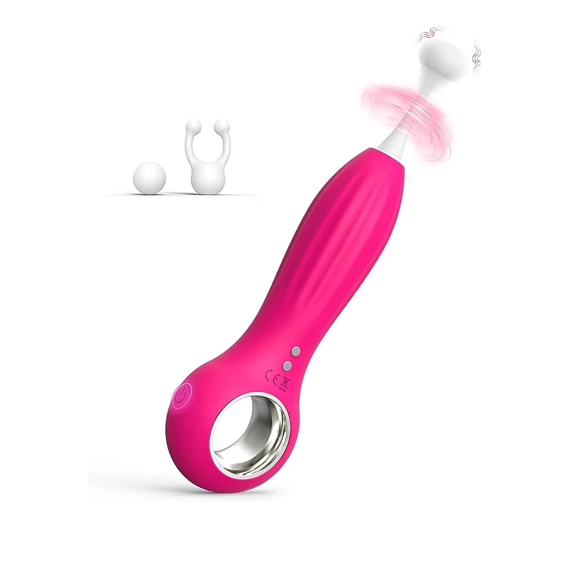 Clit Vibrator G-Spot Toy - High Frequency Personal Clit Vibrator with 10 Vibration Patterns 2 Silicone Tips