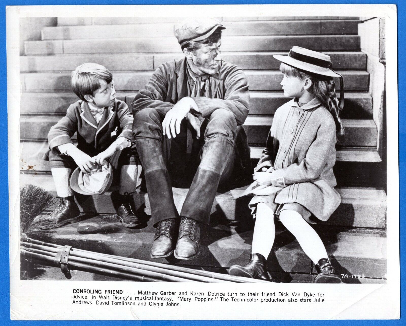 MATTHEW GARBER KAREN DOTRICE DICK VAN DYKE Vintage 8x10 Photo Poster painting MARY POPPINS 1964