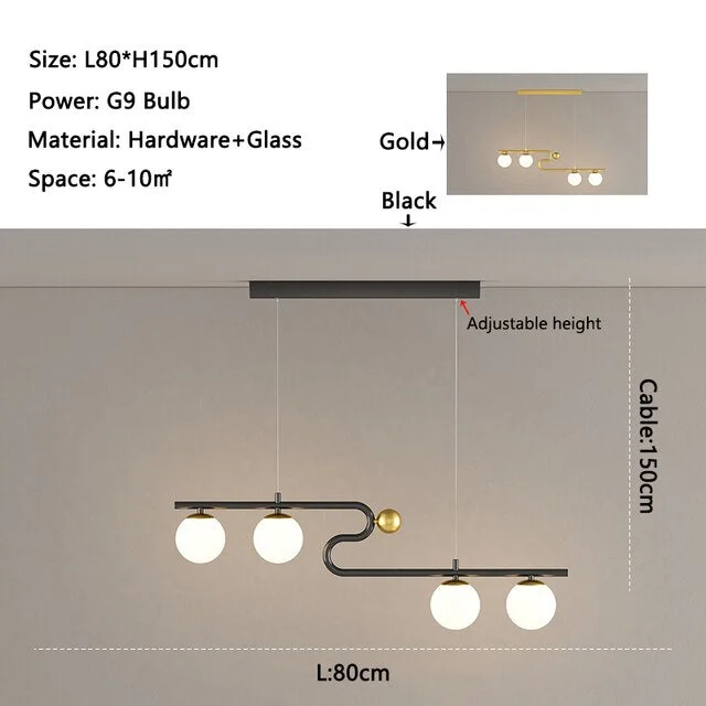 Modern Magic Beans White Glass Ball Ceiling Pendant Lamp For Dining Table Living Bedroom New Kitchen Hanging Lighting Fixture