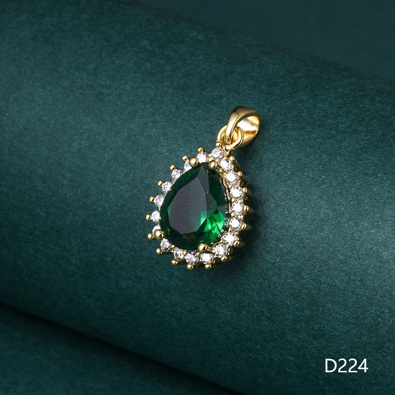 1 Piece 1-2cm Copper Zircon Geometric Jewelry Accessories Pendant