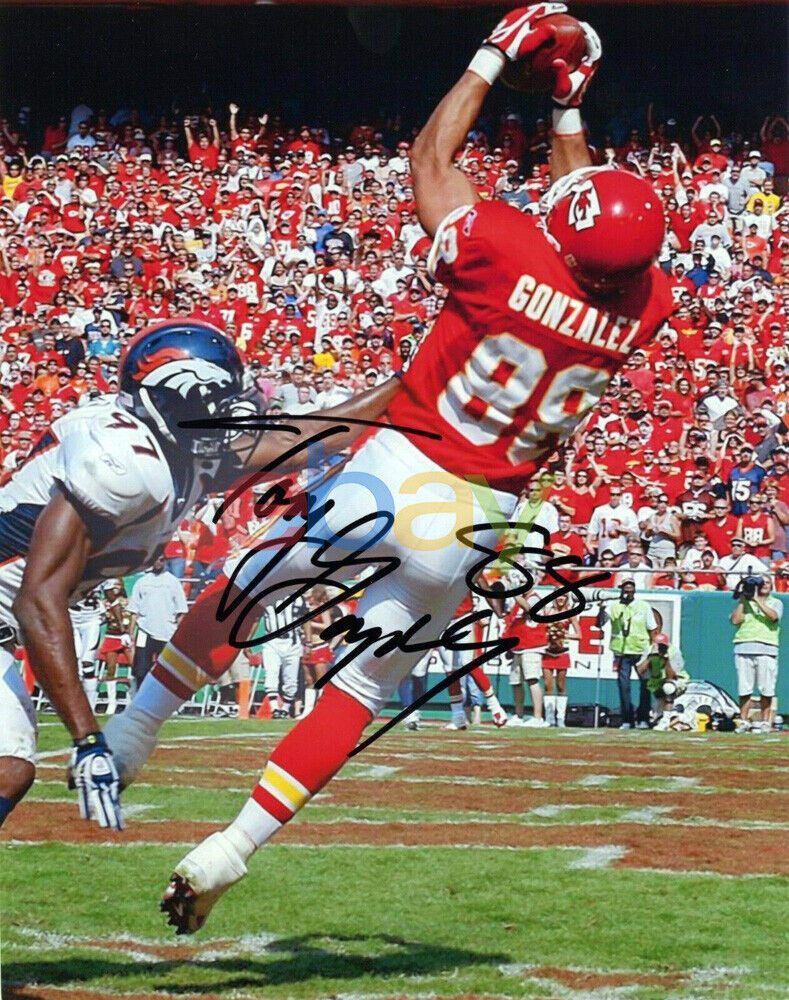 Tony Gonzalez Autographed Signed 8x10 Photo Poster painting HOF Chiefs REPRINT