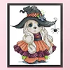 Halloween Bunny-14CT Stamped Cross Stitch 20*22cm/7.87*8.66in