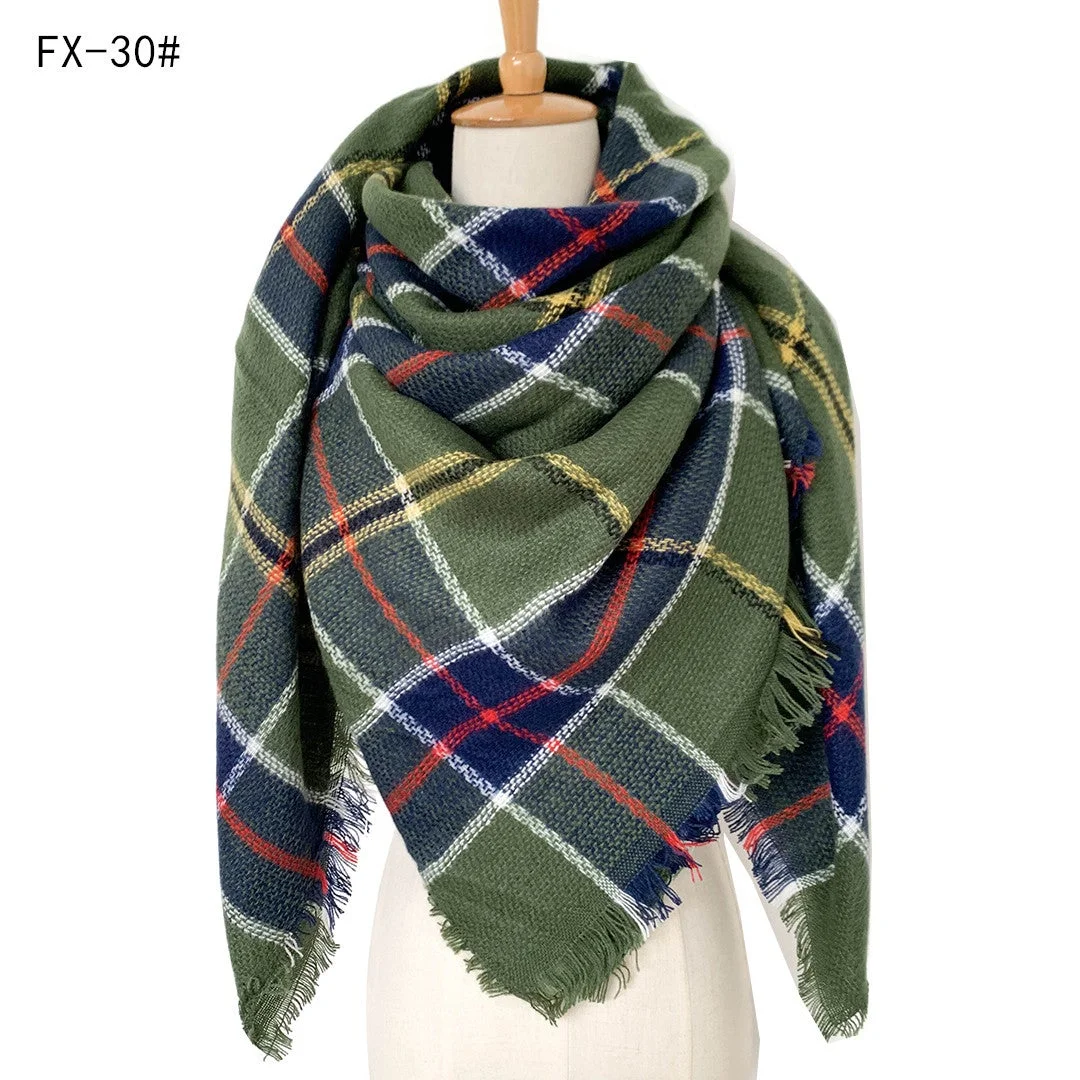 Plaid Pashmina Scarf Winter Scarf For Women