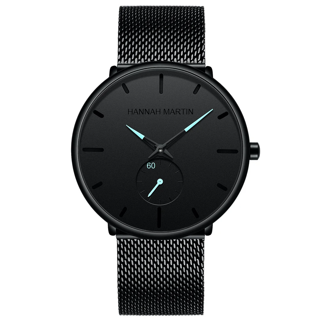 Elegant dark-style wristwatch #3006